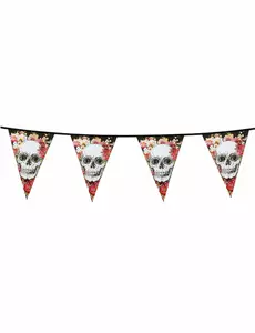Plastic bloemen skelet slinger