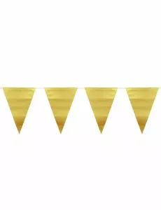Guirlande fanions doré métallique 6 m