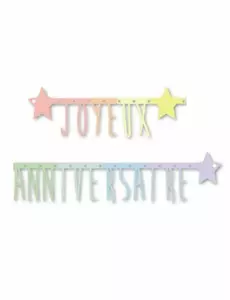 Guirlande articulée Joyeux anniversaire pastel 160 cm