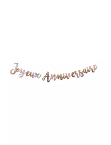 Guirlande Joyeux Anniversaire rose gold 1,80 m
