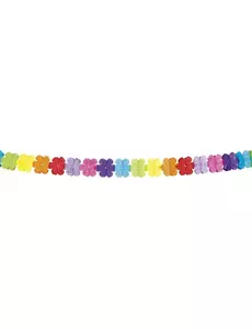 Guirlande multicolore papier fleurs 4 mètres