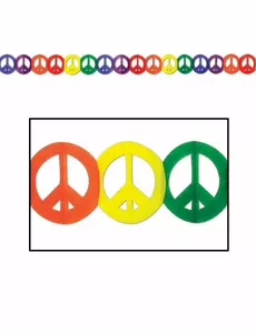 Guirlande multicolore en papier Hippie Peace