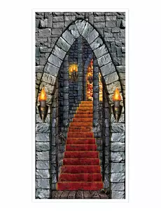 Duistere kasteel deur decoratie