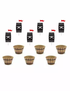 Piratenfeest cupcake set