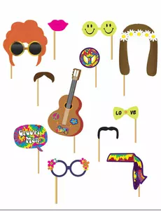 Hippie photobooth set