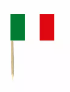 Lot de 50 drapeaux mini-piques Italie 3 x 5 cm