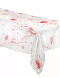 Nappe blanche ensanglantée 185x140 cm