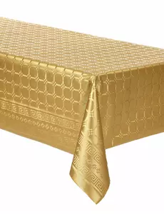 Nappe en rouleau de papier damassé doré 6 m