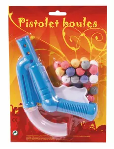 Faux pistolet avec 30 boules sarbacanes