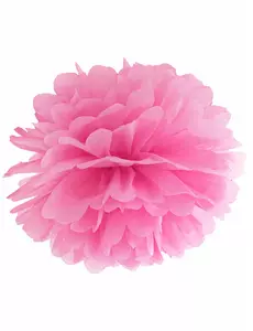 Pompon à suspendre en papier fuchsia 35 cm