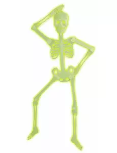 Squelette articulée phosphorescent Halloween 92 cm