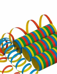 3 Rouleaux serpentins multicolores 400 x 0.7cm