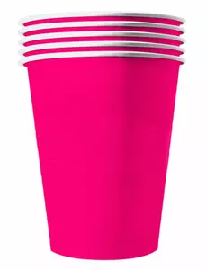 20 Gobelets américains carton recyclable roses 53 cl
