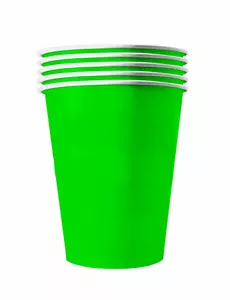 20 groene recyclebare bekers van karton 53 cl