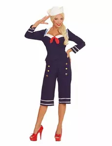 Déguisement marin pin up femme, Taille: Small