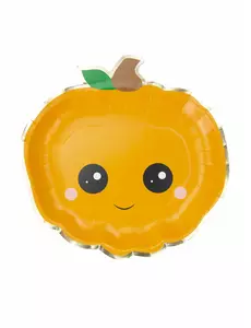 8 Sweety pompoen papieren bordjes 23 cm