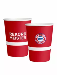 8 Gobelets en carton FC Bayern Munich™ 250 ml