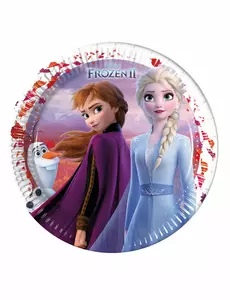 8 Assiettes en carton La Reine des Neiges 2™ 23 cm