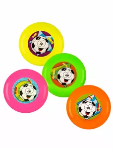 Piñata accessoires 4 veelkleurige frisbees 9 cm