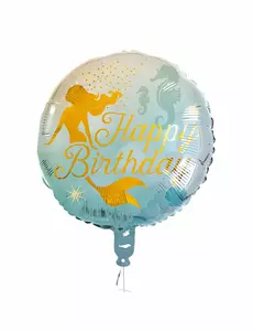 Zeemeermin folieballon Happy Birthday 45 cm