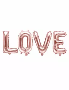 Ballon aluminium lettres LOVE rose gold 140 x 35 cm