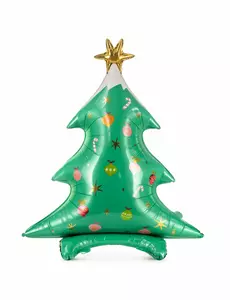 Reuze aluminium ballon kerstboom 78 x 94 cm