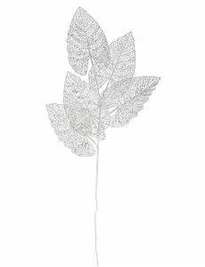 Siertak 5 blaadjes wit 80 cm