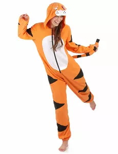Combinaison à capuche tigre femme