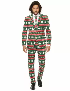 Mr. Festive Opposuits™ kerst kostuum voor mannen, Maat: Medium (EU 48–50)