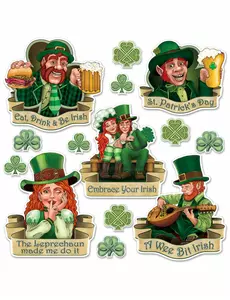 Kartonnen St. Patrick's Day versieringen