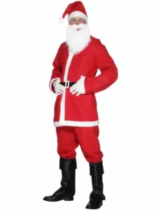 Wit en rood kerstman pak voor heren, Maat: Medium