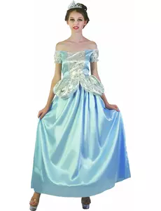 Déguisement princesse cendrillon bleue femme, Taille: Medium