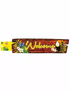 Welkom toekan wanddecoratie 60 x 13 cm