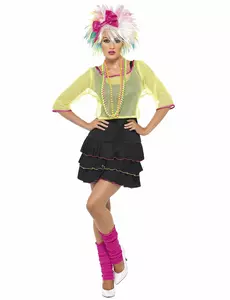 Déguisement années 80 pop femme, Taille: Small