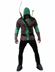 Déguisement archer masqué homme, Taille: Large (52–54)