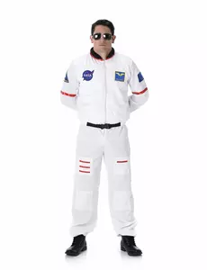 Astronaut kostuum voor heren wit, Maat: Medium