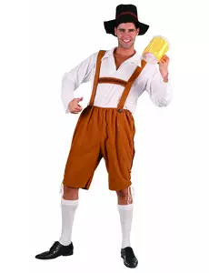 Déguisement bavarois jaune homme, Taille: Medium