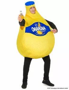 Orangina™ fles kostuum voor volwassenen