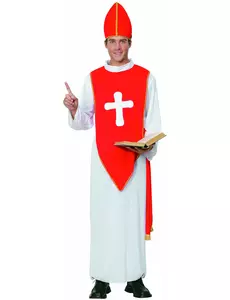 Déguisement cardinal rouge et blanc homme