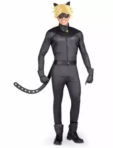 Miraculous™ zwarte kat kostuum voor volwassenen, Maat: X-Small