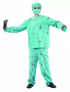 Halloween Zombiechirurgenkostuum voor mannen, Maat: Medium