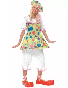 Clown kostuum met hoepel voor dames