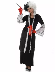 Cruella boze vrouw kostuum, Maat: Small