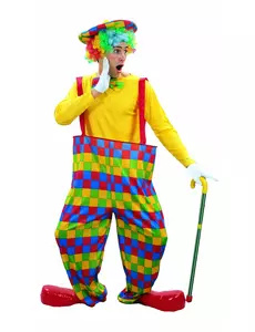 Wijde clown outfit voor mannen