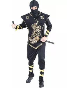 Déguisement ninja dragons dorés homme