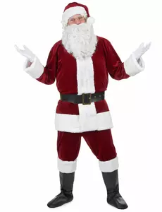 Super deluxe kerstman kostuum voor volwassenen, Maat: Large