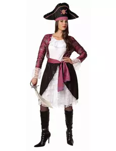 Déguisement pirate femme rose