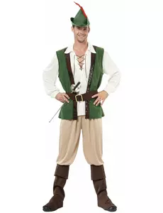 Robin Hood sprookjes kostuum voor heren, Maat: Large