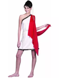 Déguisement déesse romaine courte femme, Taille: Medium