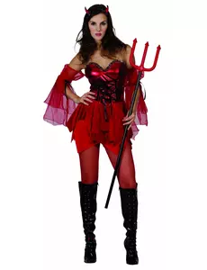 Duivel kostuum voor dames Halloween outfit, Maat: Small